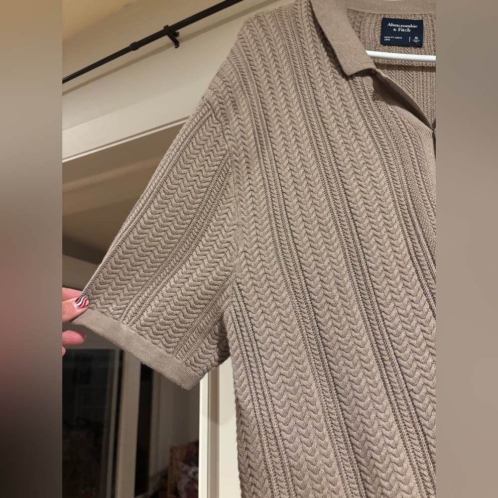 Abercrombie & Fitch sweater shirt size XL taupe - Picture 5 of 5